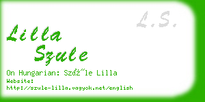 lilla szule business card